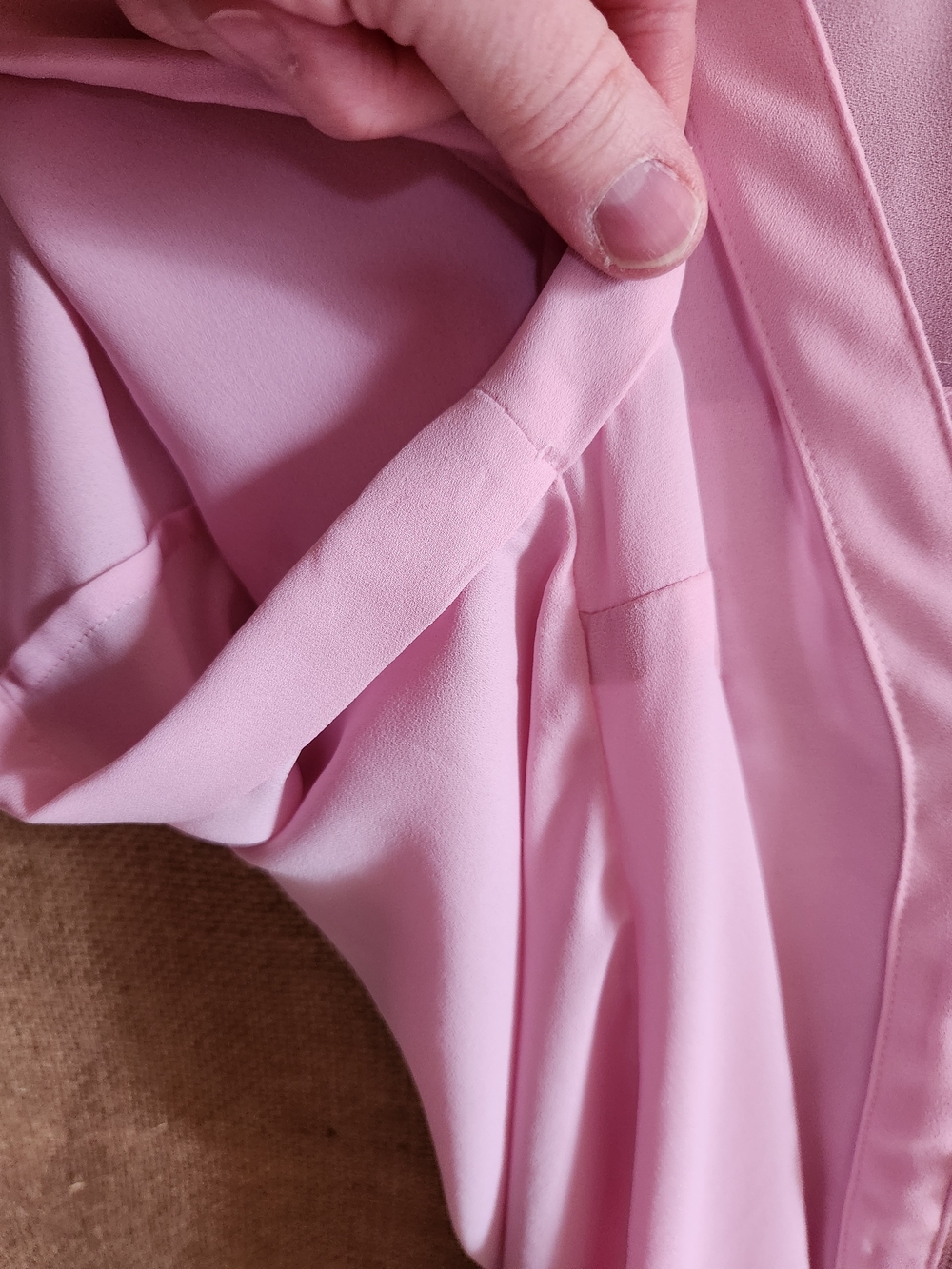Express Pink Gold Zipper Blouse - Picture 4 of 4